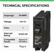 thumbnail image 2 of Interruptor termomagnético FalconSupply Square D Homeline 40 A 120 V 1 polo, 2 of 8