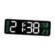 thumbnail image 2 of Reloj Despertador Digital °C/°F 12/24H Dst Reloj De Pared Para El Hogar, Sala De Estar, Mesita De Noche, Verde, 2 of 5