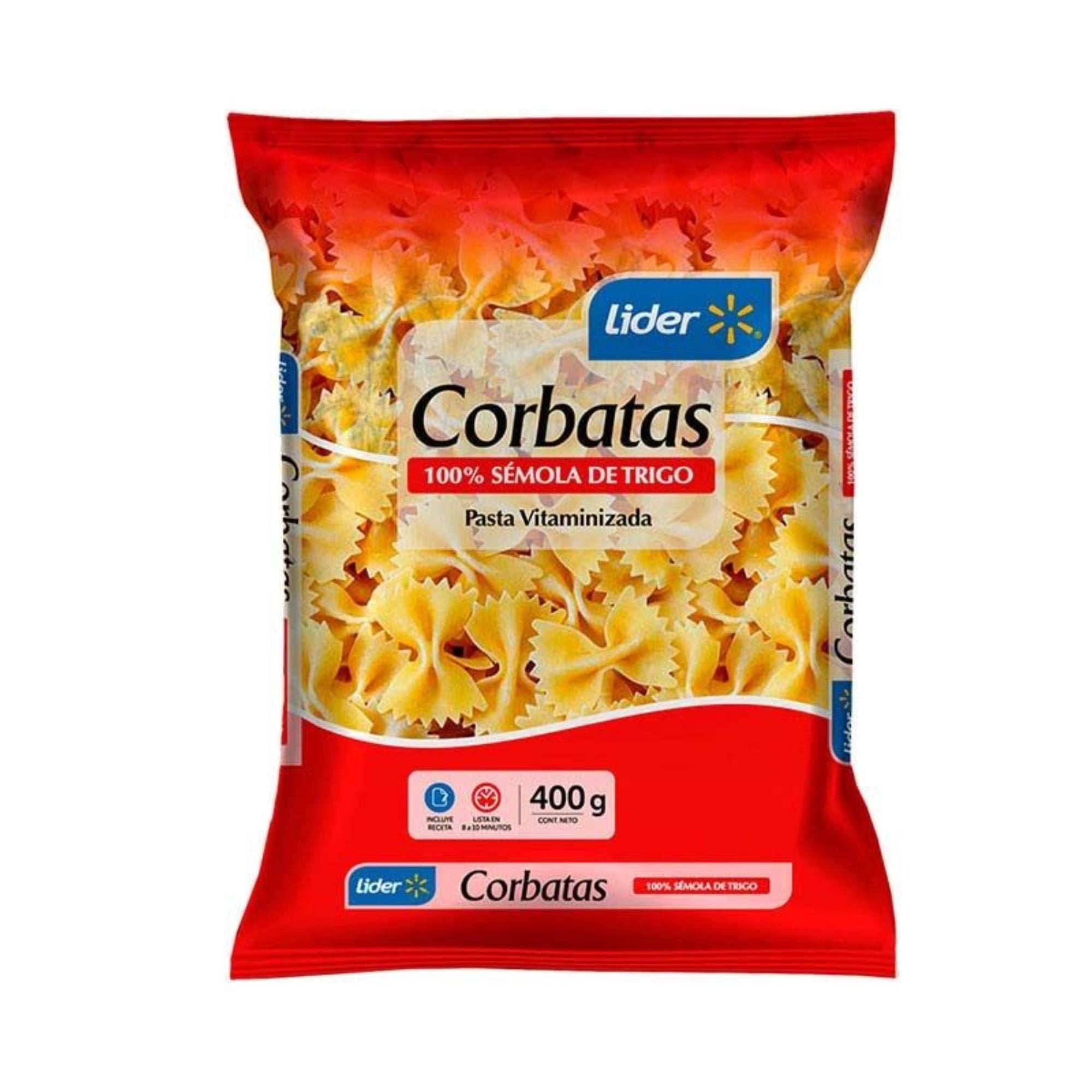 Fideo Pasta Corbatas Bolsa 400 g Lider