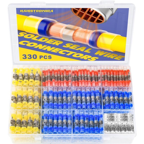 Conectores Solder Seal Haisstronica 330PCS Grado Marino
