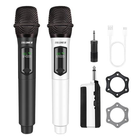 Micrófonos Inalámbricos Talomen K602-Bw Professional Dual Karaoke