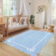 thumbnail image 3 of Alfombra GarveeHome 140x183 cm Lavable con Lazo Azul, 3 of 8