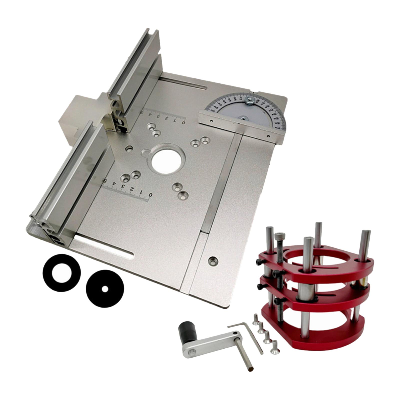 Magideal - Mesa Elevadora De Enrutador Para Carpintería, Máquina De Grabado Recortadora De Grabado, Sistemas De Elevación De Enrutador Para Motores De 64-66Mm De Argén