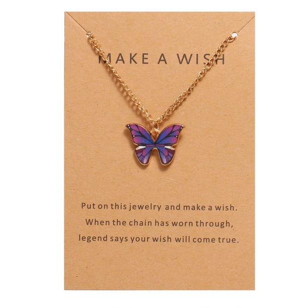 Gorgeous Butterfly Pendant Necklace - Adjustable Chain Jewelry Decoration for Women