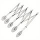 thumbnail image 1 of 1pc, 5 Wheel Pastry Cutter, Stainless Steel Expandable Pizza Slicer, Durable Dough Cutter, Noodle Cutter, Stainless Steel Noodle Lattice Roller, Kitchen Noodle Cutter, Creative Manual Noodle Slitters, 1 of 2
