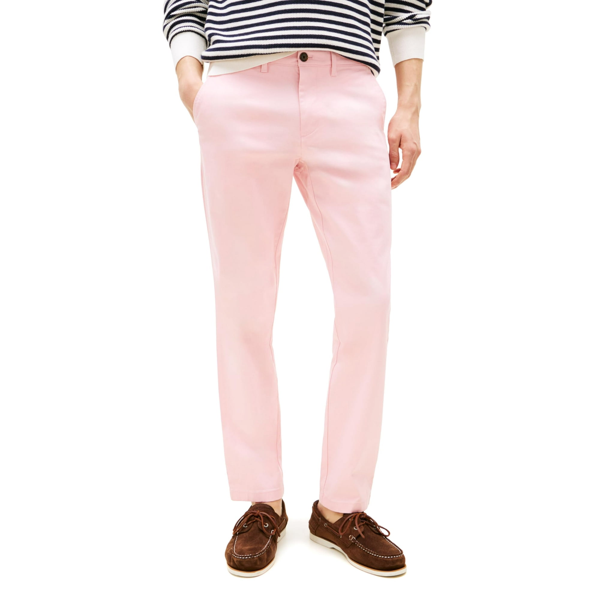 Pantalones Chinos Tommy Hilfiger, Elásticos, Ajustados, Rosa, Para Hombre, 36 X 36