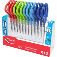 Scissors Maped Essentials School, 13 Cm, Puntiagudas, Paquete De 12