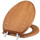 thumbnail image 1 of Asiento de Inodoro de Madera Alargado con Bisagras de Metal Cromado PUCOINA, 1 of 6