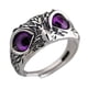 thumbnail image 3 of Demon Eye Owl Anillos Retro Elegante Anillo Llamativo Para Pareja Amantes Hombres Mujeres Púrpura, 3 of 5