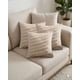 thumbnail image 3 of Pack De 3 Fundas De Cojin Chenille Con Flecos Beige, 3 of 3