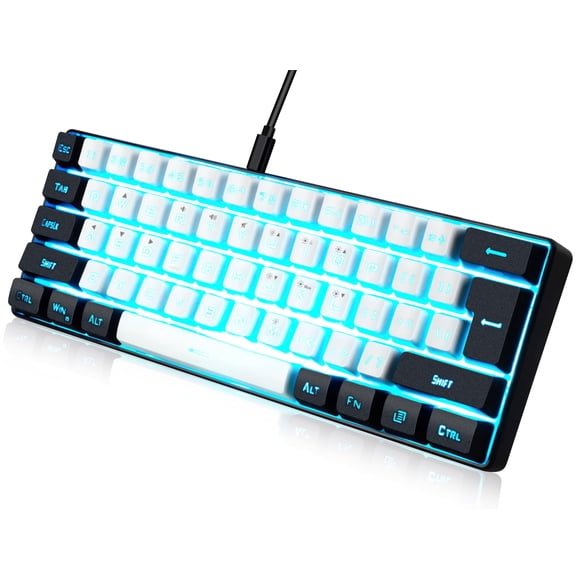 Teclado Gaming Abucow UltraCompact Mini de 61 teclas con retroiluminación RGB