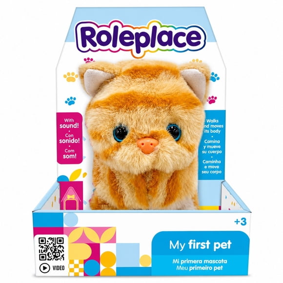 Peluche Gato Interactivo Rayas Sonido Movimiento - PS