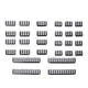 thumbnail image 1 of 24 Piezas Cable Peine GPU 6 Pines 8 Pines Placa Base 24 Pines Para Clip De 3,0 A 3,6 Mm Negro, 1 of 5