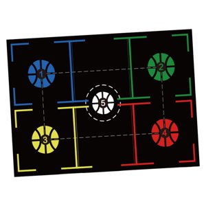 Ioensy - Estera De Entrenamiento De Baloncesto Silenciosa Que Absorbe Los Golpes, Agilidad, Estera De Entrenamiento Para Pasos, Estilo D, 94Cm X 67Cm