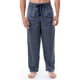 thumbnail image 1 of Pantalón para dormir IZOD de forro polar sedoso para hombre, azul marino y amarillo a cuadros, 1 of 5