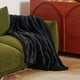 thumbnail image 3 of Manta Bedsure Sherpa de forro polar para sofá, 130 x 150 cm, color negro, 3 of 7
