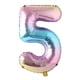 thumbnail image 1 of Balloon Ruinasi, número 0-9, diseño de arcoíris degradado, 1 m, 1 of 3