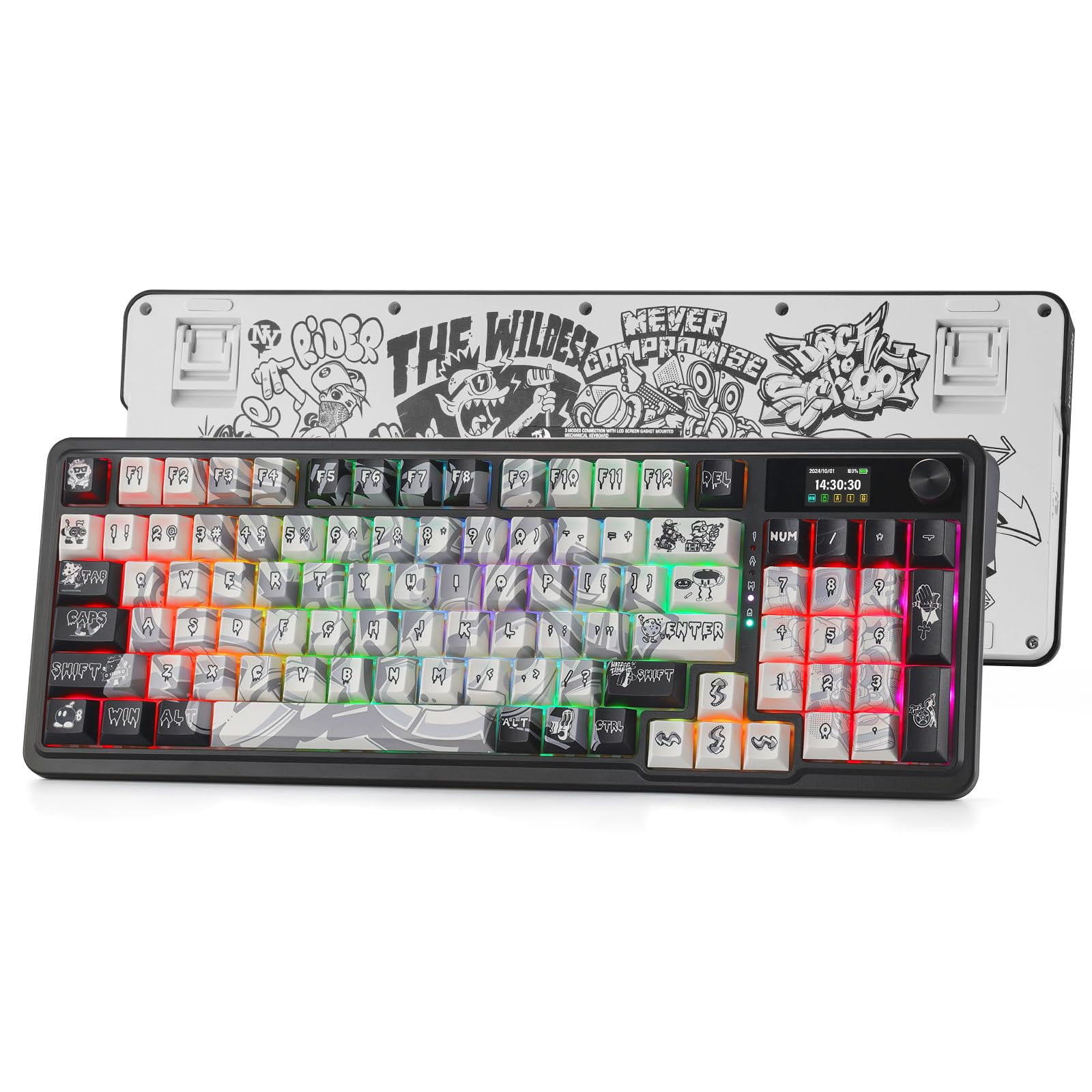 Teclado Gamer Inalámbrico Redragon K719 Pro De 95 Teclas Con Pantalla Tft