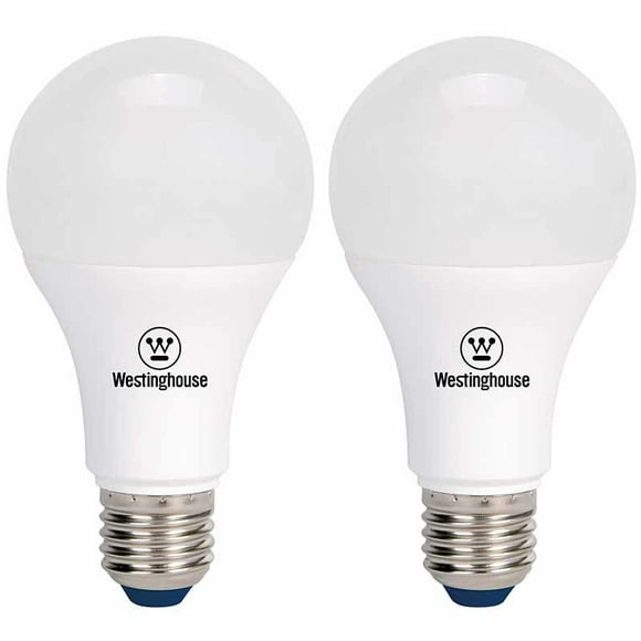 Ampolletas LED Bola A60 8W Luz Fría Base E27, Pack 2 Un
