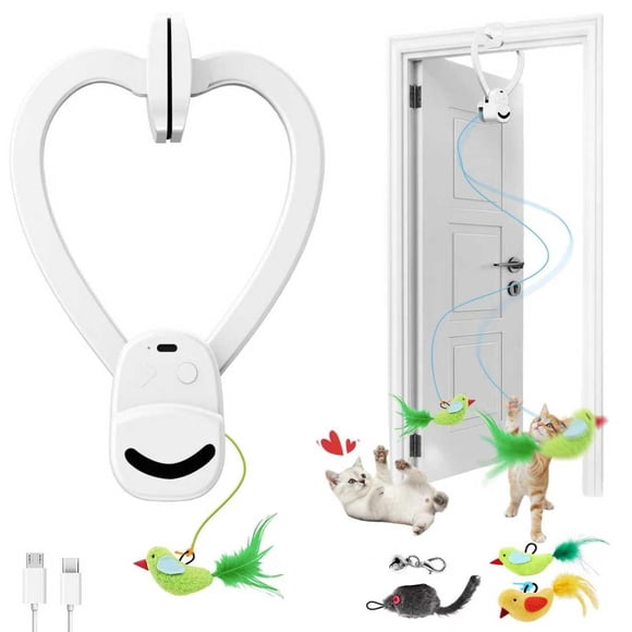 Juguete para gatos CATPICK: pájaro volador y ratón automáticos, recargable por USB