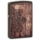 thumbnail image 1 of Mechero de bolsillo con diseño de mandala de madera Zippo, color marrón mate, 1 of 6