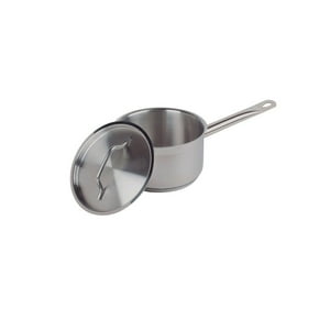 Imahe - Cazo Bajo Acero Inoxidable Con Tapa Y Fondo Difusor 1 Litros