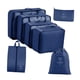 thumbnail image 1 of 7x Cubos De Embalaje Organizadores De Equipaje Para Viajes Familiares Y De Negocios Azul Marino, 1 of 3