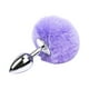 thumbnail image 1 of Plug Anal Cola de Conejo Acero Inoxidable Morado Talla S, 1 of 2