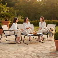 Auckland Outdoor - Juego De Terraza Living Malla Saint Andrew 4 Piezas Exterior