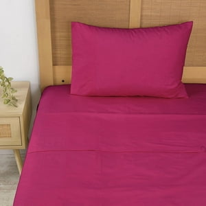 Mashini - Sábana 144 H Colores Lisos 1P Fucsia