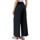 thumbnail image 2 of Pantalones Anchos para Mujer con Cintura Alta Elástica Palazzo Holgados Casual XS Negro, 2 of 5
