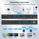 thumbnail image 3 of Conmutador KVM DXchip para 3 monitores y 2 portátiles USB‑C, 3 of 9