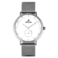 Westar - Reloj Profile Malla Acero Inoxidable Esfera Blanca Cuarzo 50247Stn101 Para Hombre