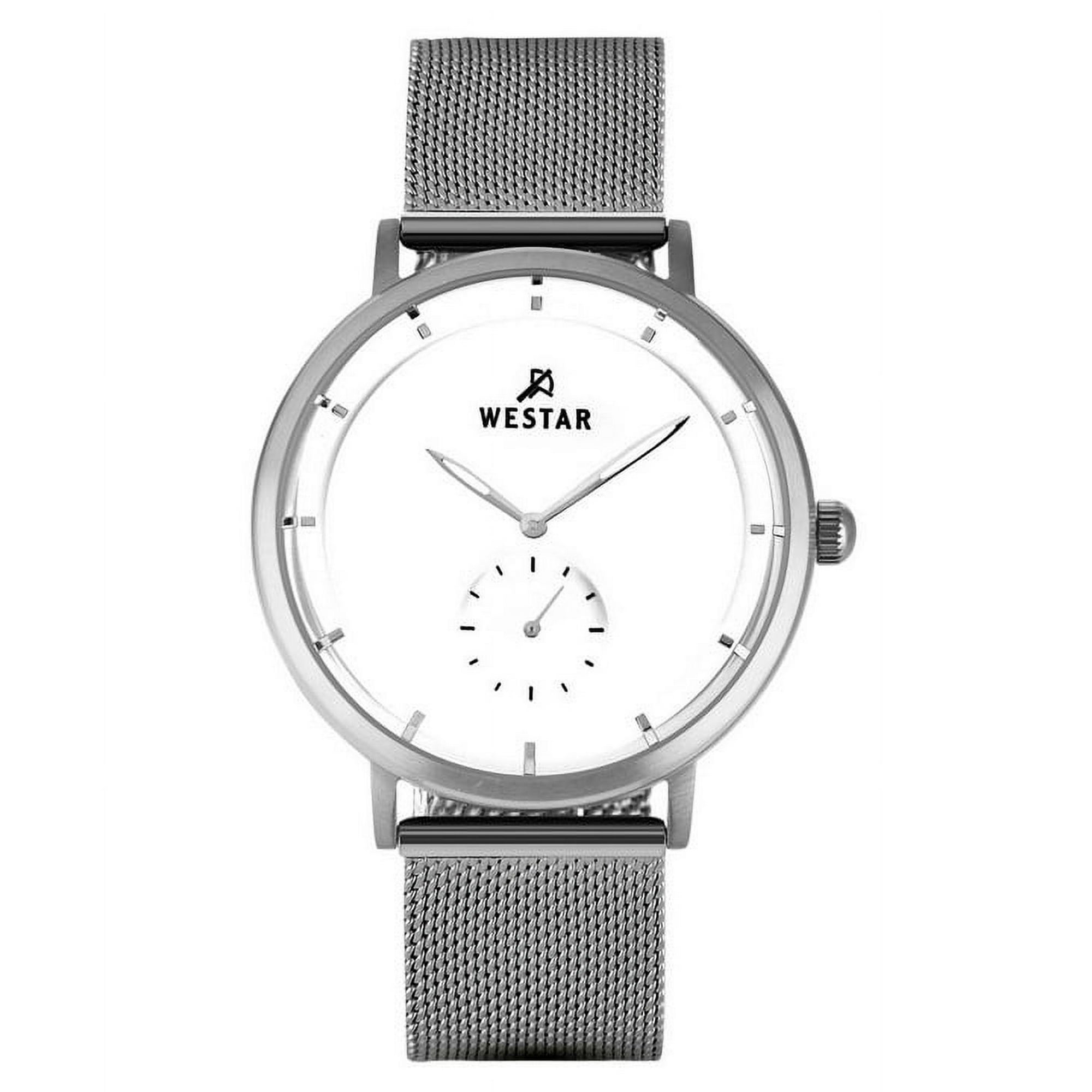 Westar - Reloj Profile Malla Acero Inoxidable Esfera Blanca Cuarzo 50247stn101 Para Hombre