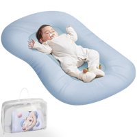 Tumbona Para Bebé Luvbeemom Zumablue 100% Algodón 89 X 51 X 7,6 Cm