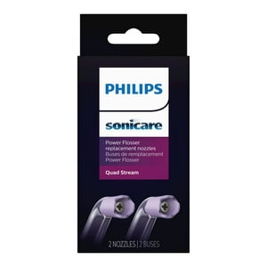 Power Flosser Tips Philips Sonicare Quad Stream F3, Paquete De 2 Unidades, Color Blanco