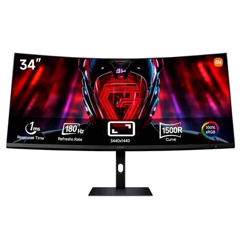 Monitor Gamer Curvo Xiaomi G34Wqi Wide Quad Hd 34"" Negro