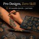 thumbnail image 3 of Marcadores de tatuaje Ink Scribd – 10 plumas + 20 plantillas, 3 of 6