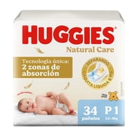 Pañales Premium Natural Care P Más Suave 34 Unidades Huggies