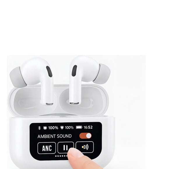 Audifonos Auriculares Inalámbricos Tws Bluetooth 5.4 Con Pantalla Lcd Estuche Carga Micrófono Y Cancelación De Ruido Sonido