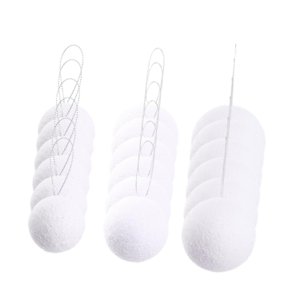 Bothyi - 18 Bolas Navideñas Blancas Reutilizables Para Fiestas, Festivales Y Bodas.