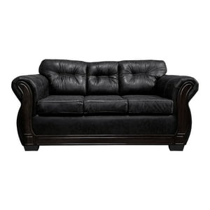 América Decora - Sofá Con Resorte Estructural 3 Personas Taurus Envejecido Negro