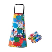 Magideal - Delantador De Niños Del Delantal De Arte Resistente Al Agua Portátil Para Niñas Pintura De Niños Delantal Con 2 Mangas Para Arte De Jardinería De Arte S