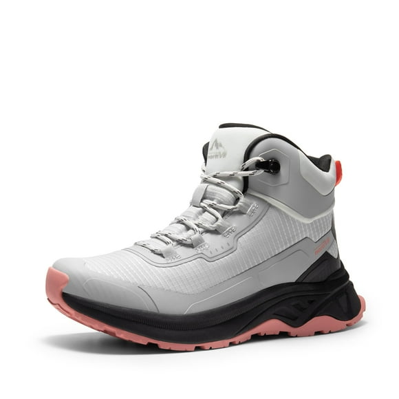 Botas de senderismo NORTIV 8 SNHB241W para mujer, talla 7, gris y rosa