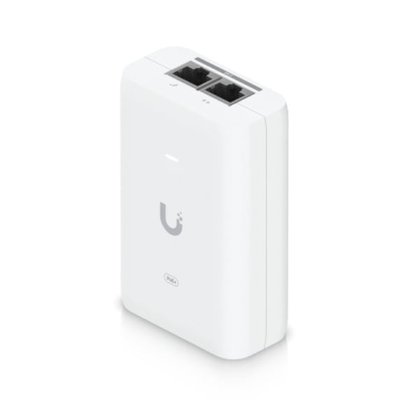 U-POE+30W. Inyector PoE+ de 2,5 Gbps, 48 VDC, 30 W, 0,65 A, compatible con 802.3at, conforme a la norma UACC-POE+-2.5G, UBIQUITI
