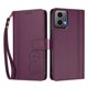 thumbnail image 3 of Funda Cartera Trébol para Motorola Moto G34 5G con Ranuras Tarjetas y Carga Inalámbrica Violeta, 3 of 6