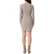 thumbnail image 3 of Vestido de punto trenzado INSPIRE CHIC para mujer con cuello redondo, manga larga, casual, otoño, invierno, línea A, por encima de la rodilla, ajustado, L Camel, 3 of 6