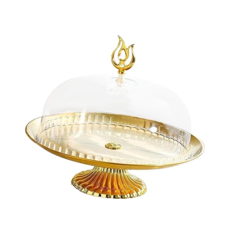 Magideal - Plato De Postre, Bandeja Para Pastel Con Tapa, Soporte De Exhibición Irrompible Para Panadería, Plato Para Pastel, Donut, Magdalenas, Pastel De Queso, L