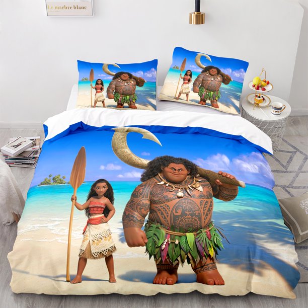 Moana Bedding Set ,Bedding 135x200 For Children Girls Boys ,Duvet Cover with Zipper and Pillow Cover Bed Sheets
