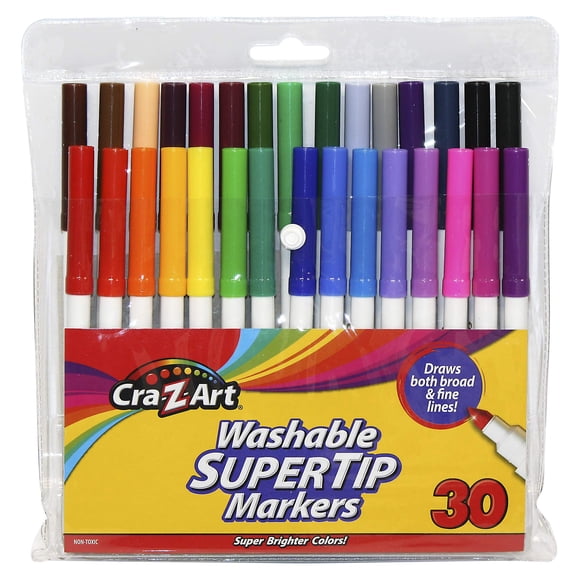 Marcadores Super Tip Cra-Z-Art lavables, 30 unidades